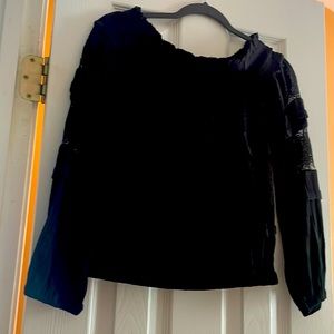 Adorable black and lace top